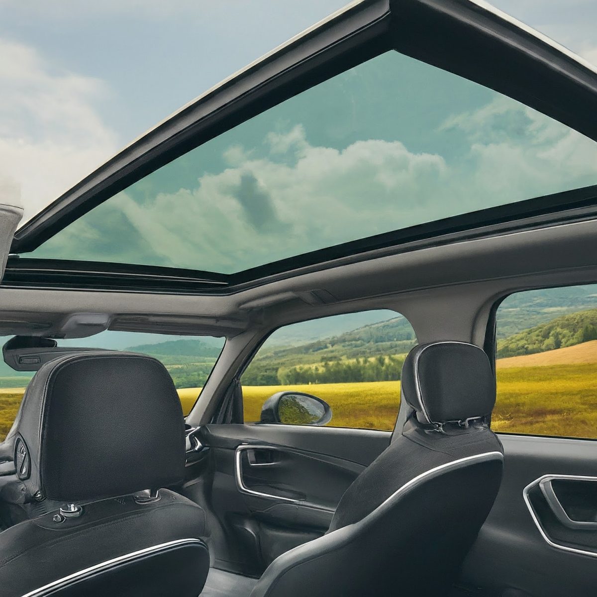 Car sunroof glass